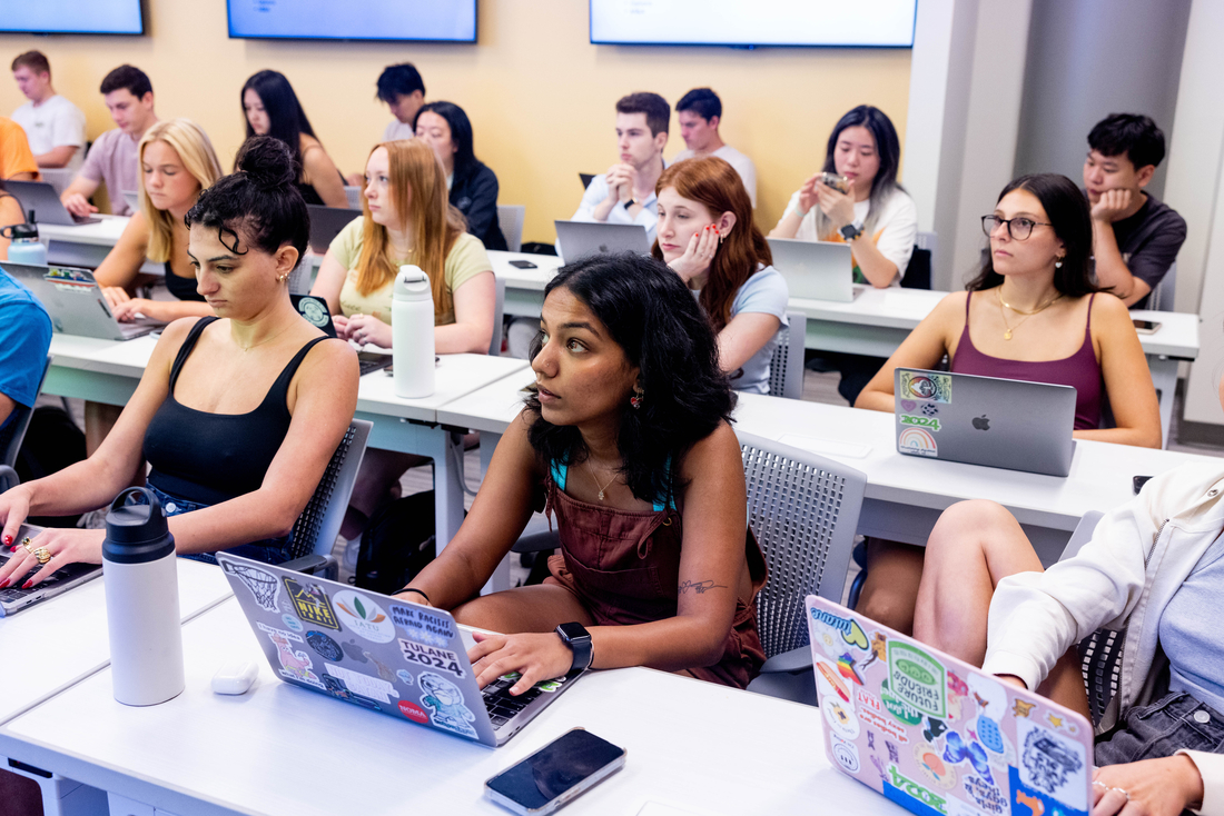 students sitting in class