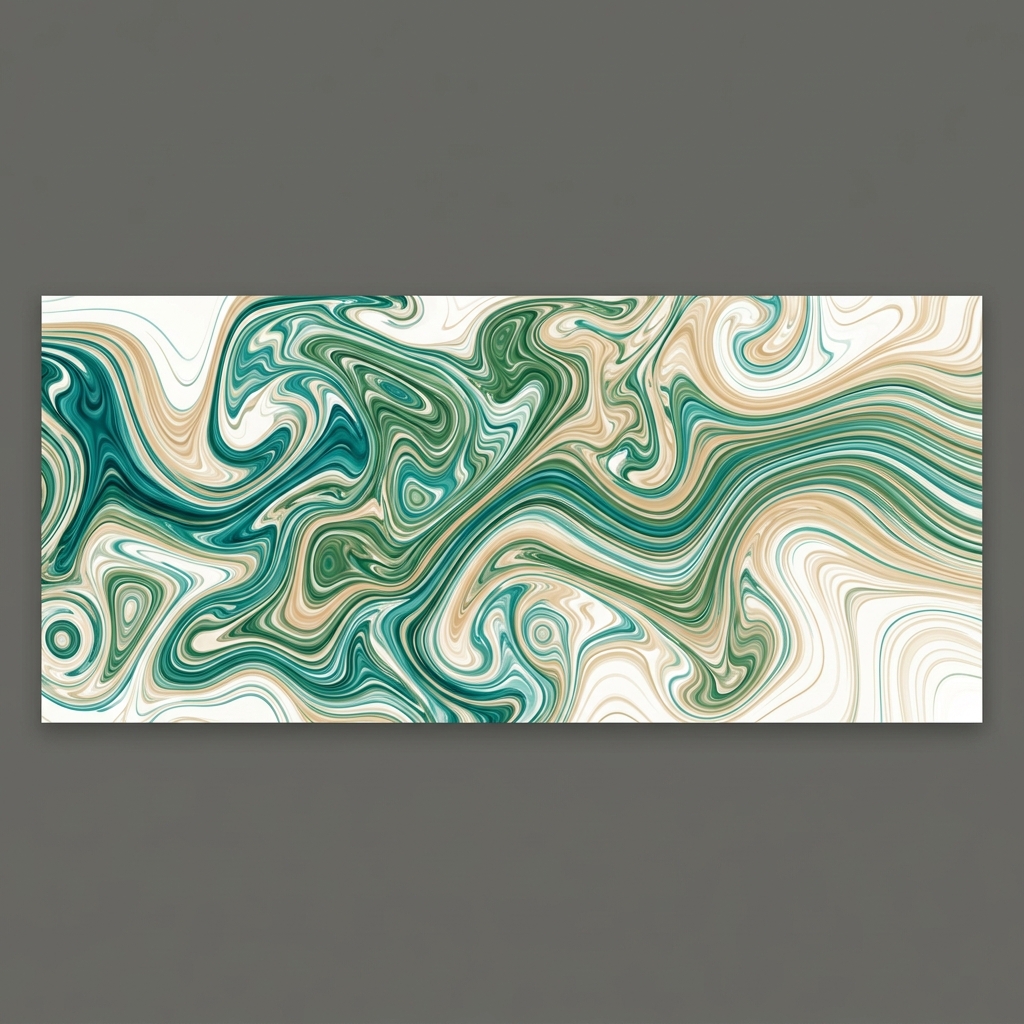 Smooth 3D ribbon waves representing mathematical analysis and wave propagation