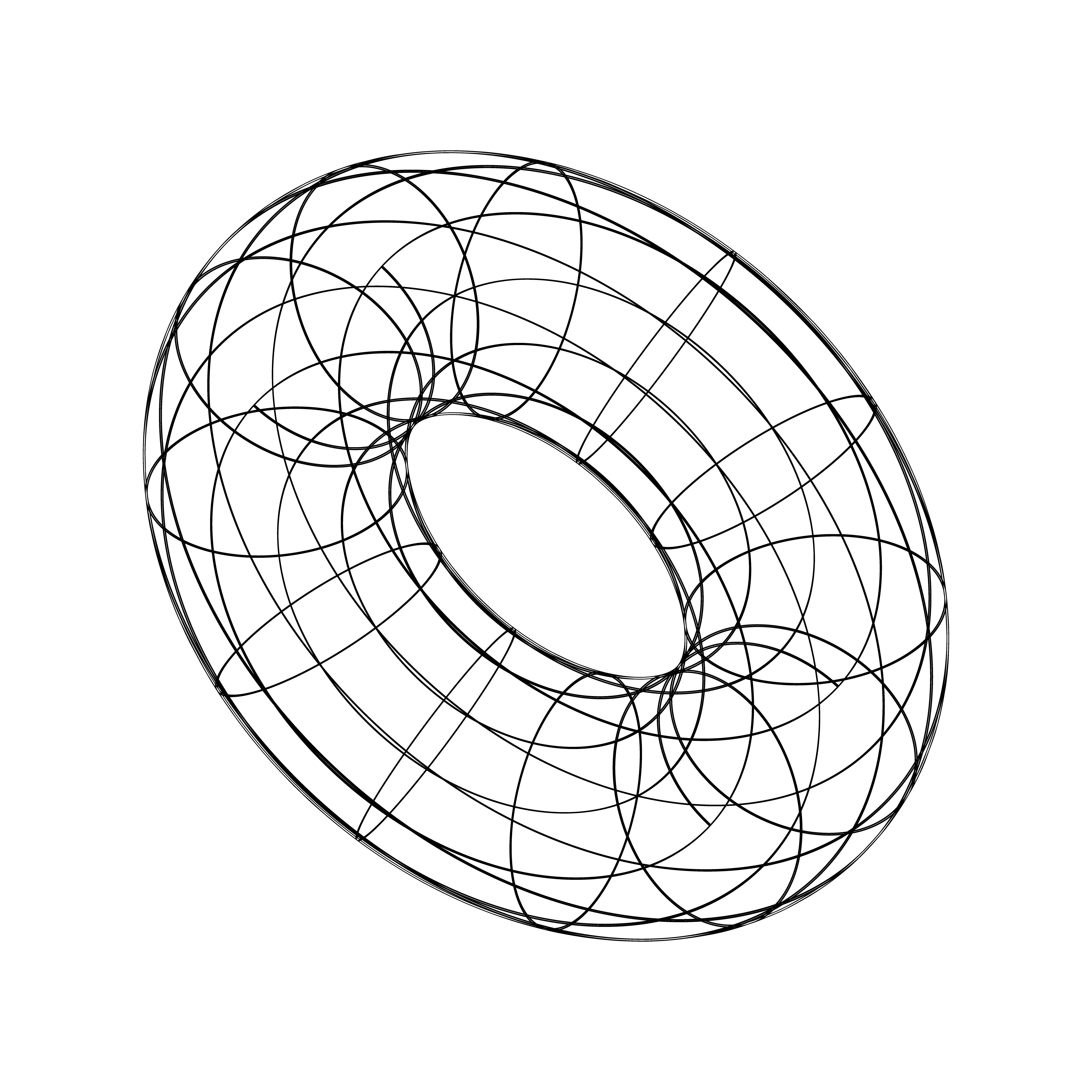 Graphic of a wireframe torus