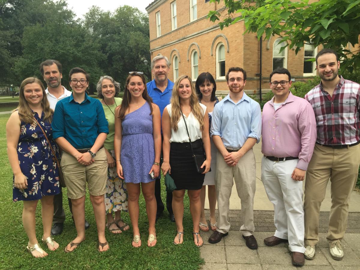 Neuroscience honors students and faculty May 2015