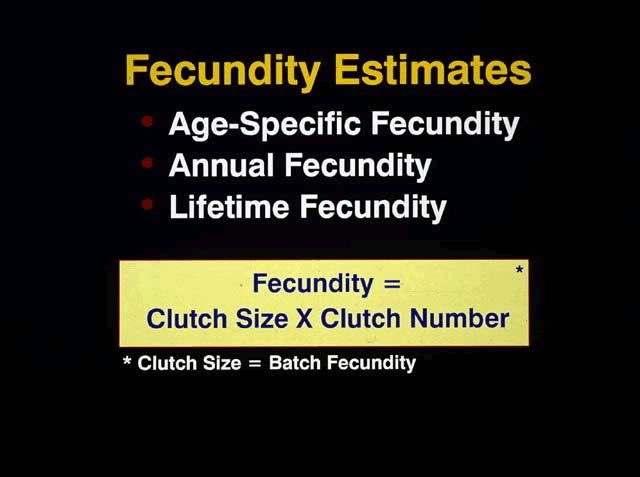 Fecundity estimates