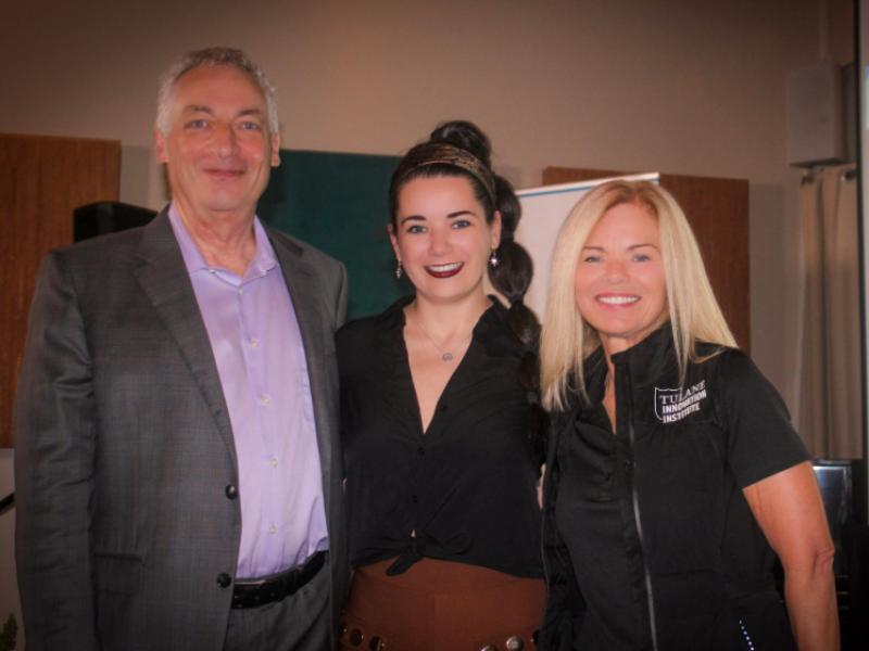 Tulane University Provost Robin Forman with Chandler Monk and Kimberly Gramm