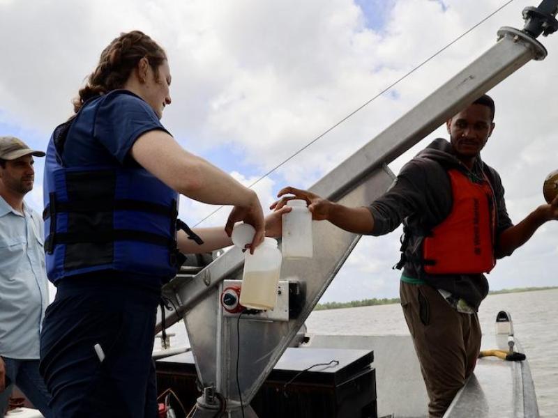 Collecting Water Samples Mississippi
