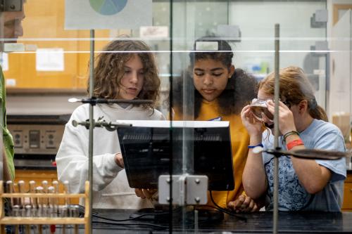 Girls explore at girls in STEM at Tulane