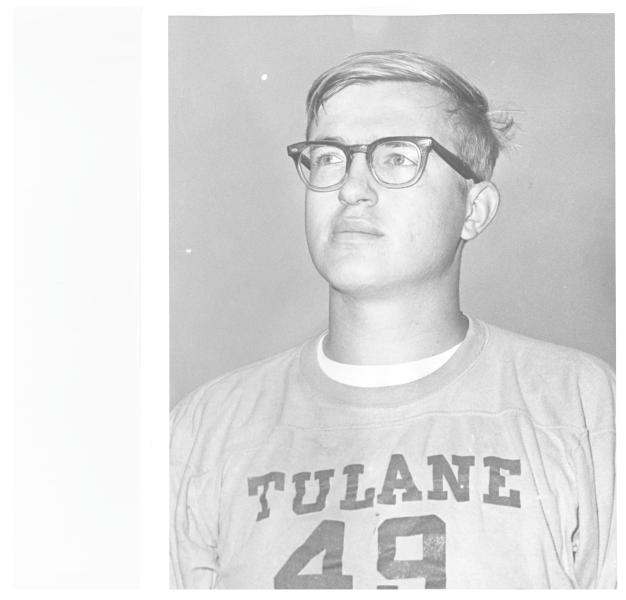 Dr. Uwe Pontius in his Tulane football jersey 