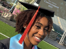 Hillary Smith ('22) at her Tulane University Commencement